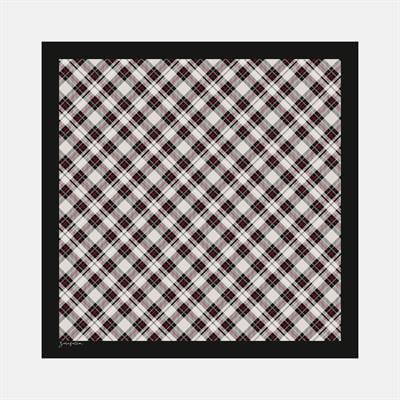 Tartan Desen İpek Twill Eşarp