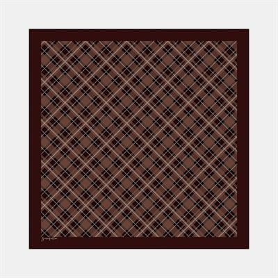 Tartan Desen İpek Twill Eşarp