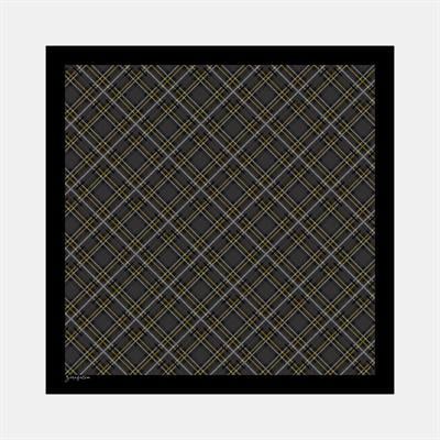 Tartan Desen İpek Twill Eşarp