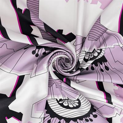 Triples Desen İpek Twill Eşarp