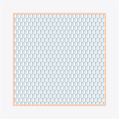 Zrf Monogram Desen İpek Twill Eşarp