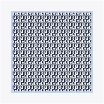 Zrf Monogram Desen İpek Twill Eşarp