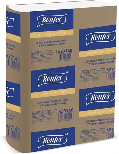 Konfor Profesyonel Z Katlama Havlu 200 Yaprak * (12 Paket)