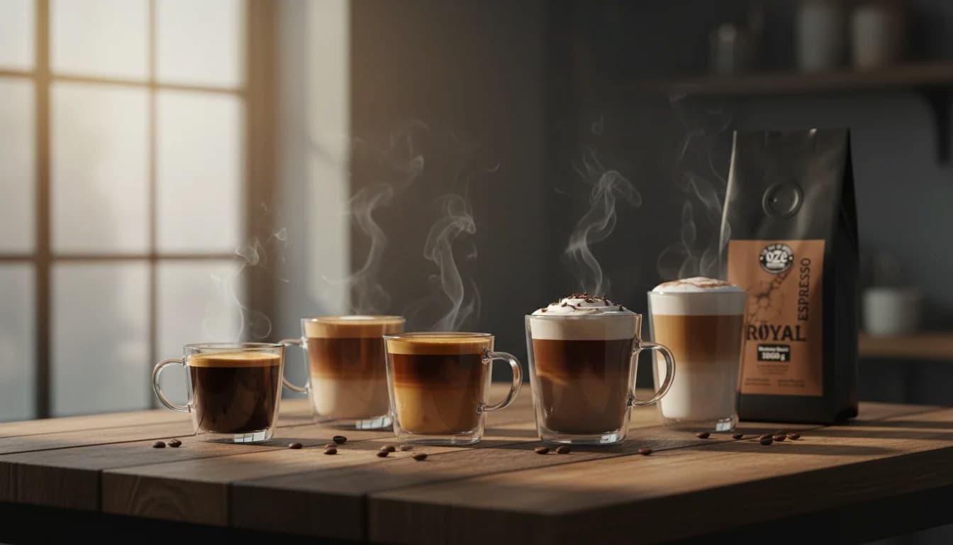 Kahve severler için espresso bazlı kahveler, sıralı espresso içecekleri