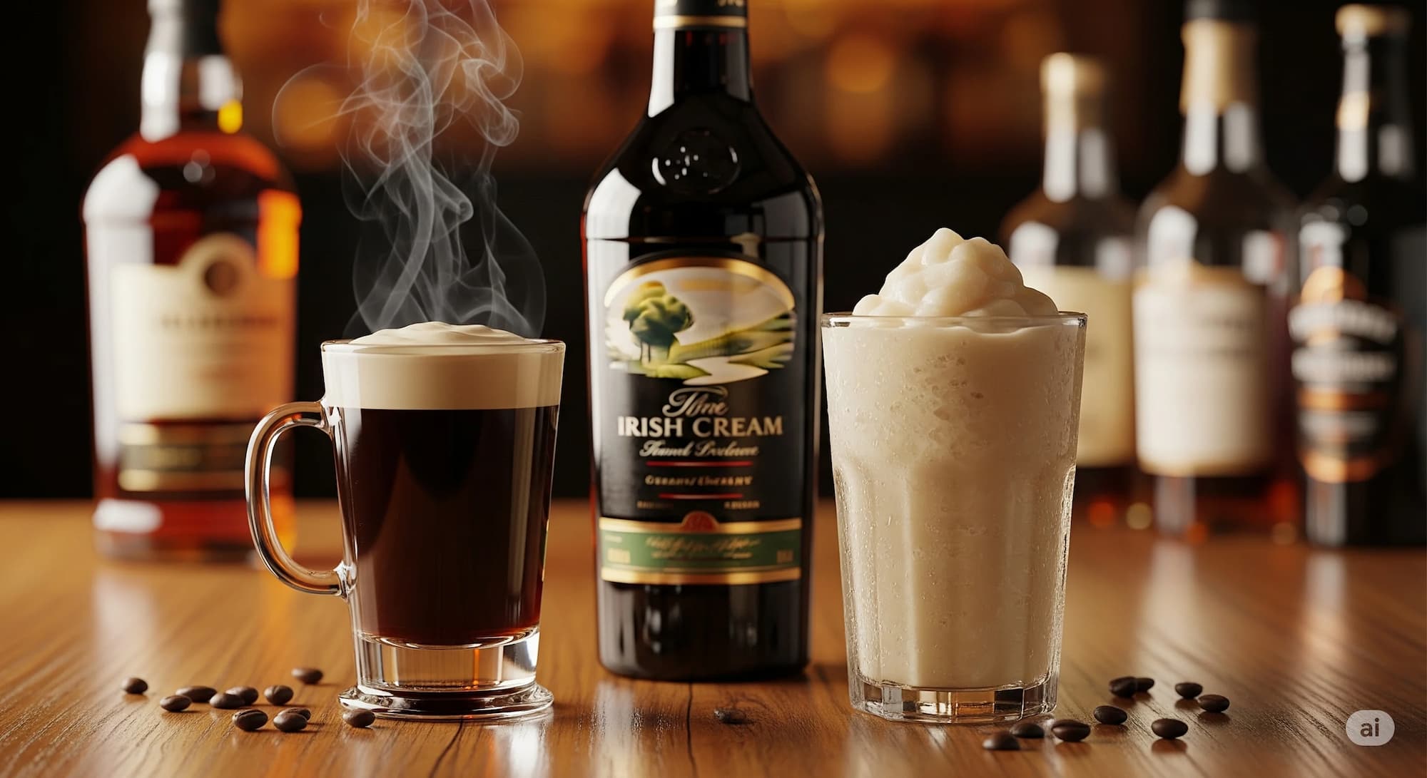 Irish cream ile yapılabilecek içecekler, kremalı kahveli içecekler