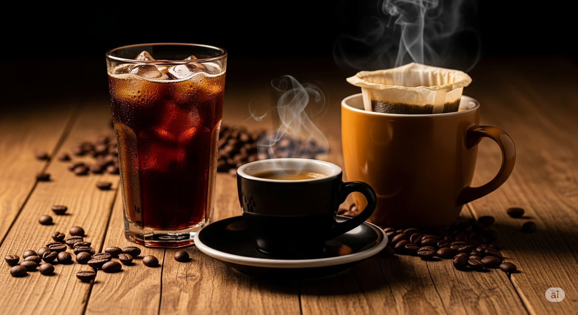 Kafein oranı en yüksek kahve türleri, buzlu kahve, espresso ve latte