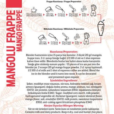Frappe Seti Çilek, Karamel, Kivi, Mango, Muz, Böğürtlen 6lı 250G