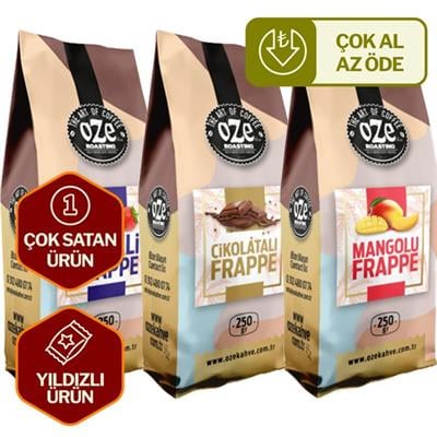 Frappe Tanışma Seti Çilek, Çikolata, Mango 3lü 250G