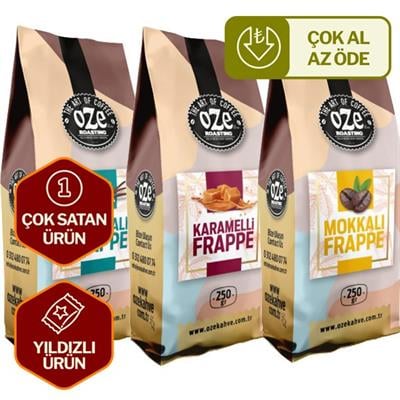 Frappe Tanışma Seti Vanilya, Karamel, Mokka 3lü 250G