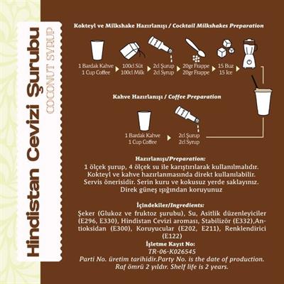Hindistan Cevizi Şurubu 75CL
