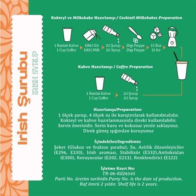 Irish Cream Şurubu 6lı 75CL