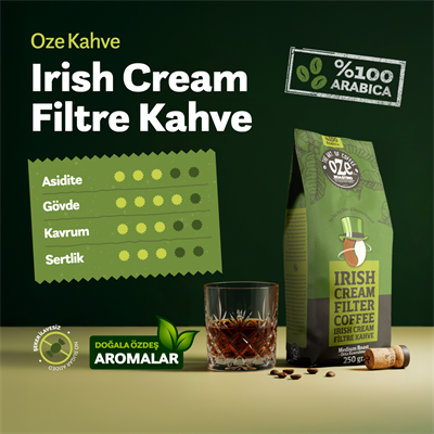Aromalı Filtre Kahve Tanışma Seti Irish Cream, All Day Blend, Vanilya 3lü 250G