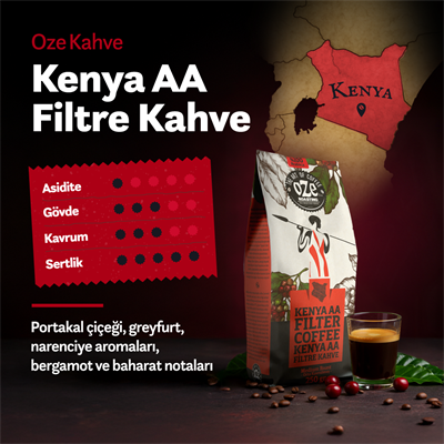 Kenya AA Filtre Kahve 250G