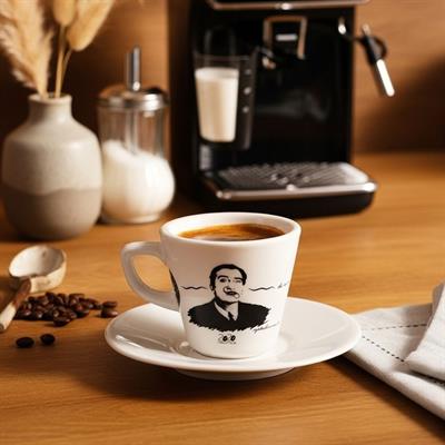 Oze® Collection Porselen Espresso Fincanı (Tabaklı) - 2li Set 