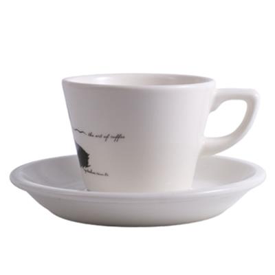 Oze® Collection Porselen Kahve Fincanı (Tabaklı) - 2li Set