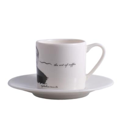 Oze® Collection Porselen Türk Kahvesi Fincanı (Tabaklı) - 2li Set