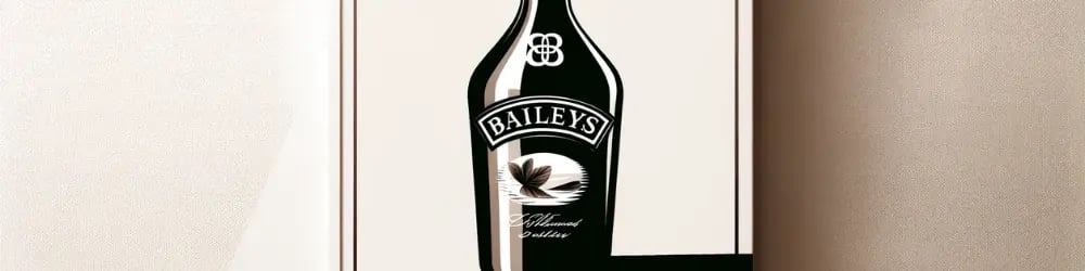 Baileys yapımında kullanılan Irish cream şişesini gösteren illüstrasyon