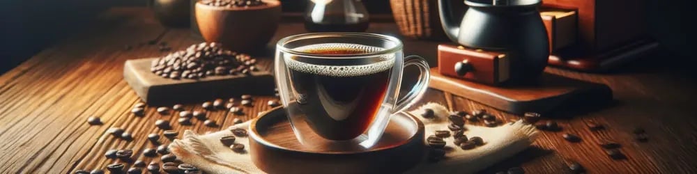 Kafein oranı yüksek kahve türlerinden espresso ve yanında kahve değirmeni