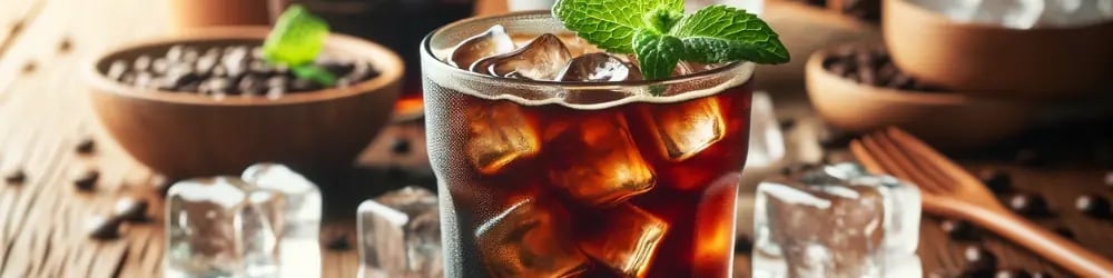 Kafein oranı yüksek kahve türlerinden naneli buzlu kahve