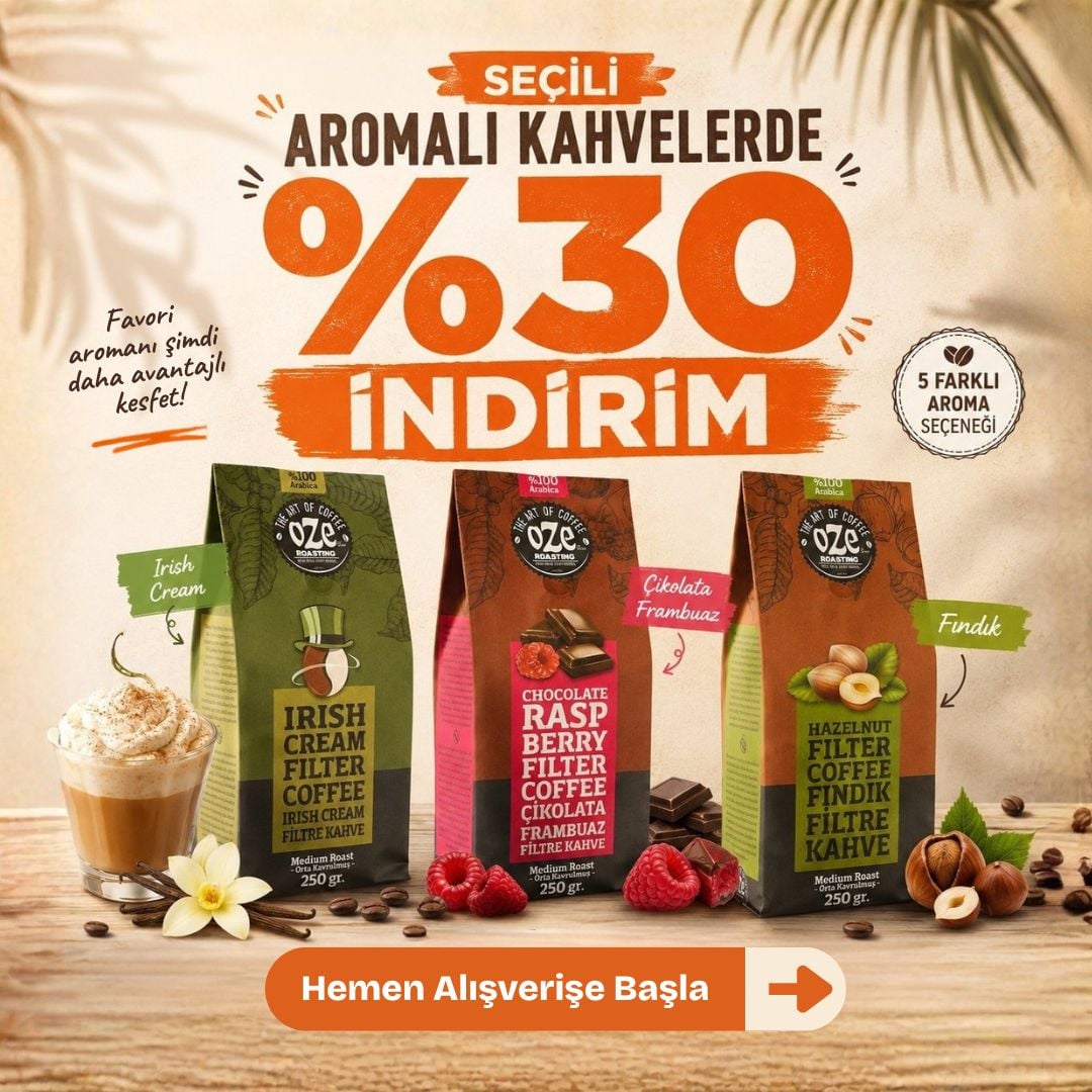 aromalı filtre kahvelerde %30 indirim