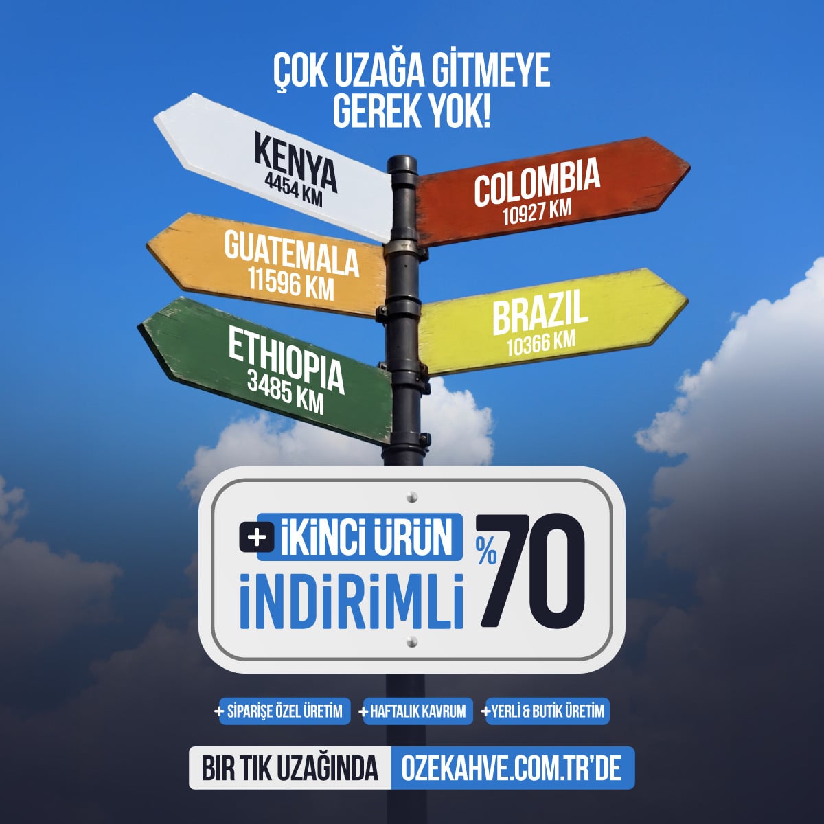 dünya kahvelerinde 2. ürüne %70 indirim