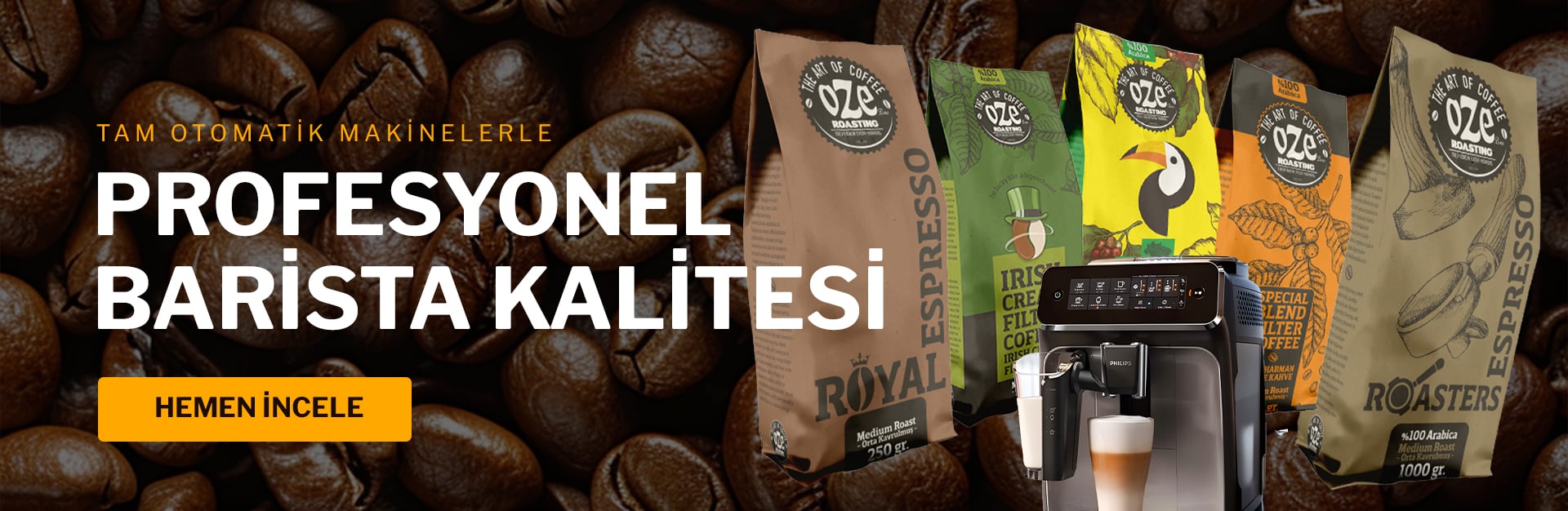 oze kahve tam otomatik kahve makineleri ile uyumlu çekirdek kahveler