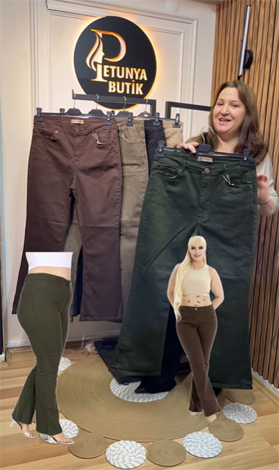 Çan Paça Kot Pantolon-BEJ