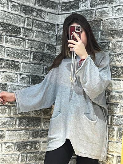 Cepli Önü Oyuntulu Merserize Bluz