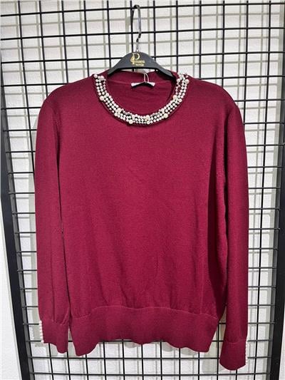 İnci Detaylı Yumuşak Yün Triko