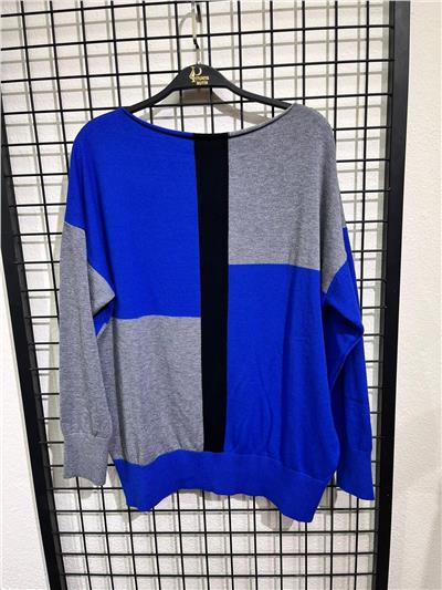 Renk Bloklu Yumuşak Dokulu Triko