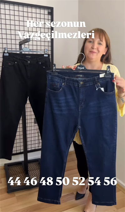 Yüksek Bel Likralı Kadın Kot Pantolon