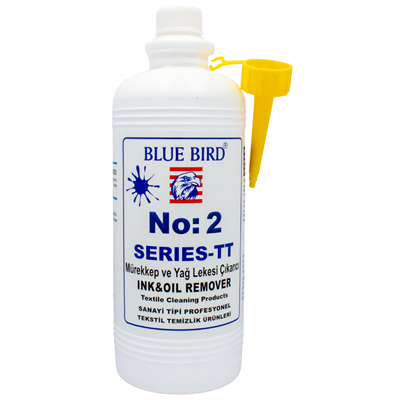 Blue BirdBlue Bird No:2 Mürekkep ve Yağ Leke Çıkarıcı 1 ltBLUE BIRD NO:2Blue Bird No:2 Mürekkep ve Yağ Leke Çıkarıcı 1 lt | Kumaşlar için Profesyonel Leke Çözümü