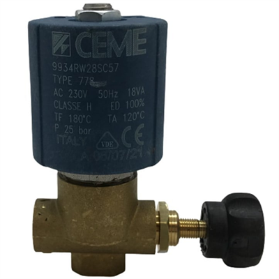 CEME Ütü Solenoid Valf 1/4” (2 Yollu – Ayarlı – Büyük Soketli) – 9934