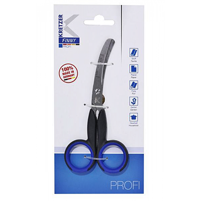 Finny Plastik Saplı Eğri Uçlu Manifaturacı Makası 5 no 12,70cm (D204)(72313)