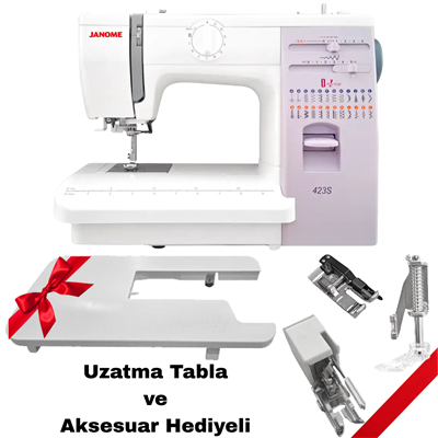 Janome 423S Dikiş Nakış Makinesi — Uzatma Tablası ve Aksesuar Hediye