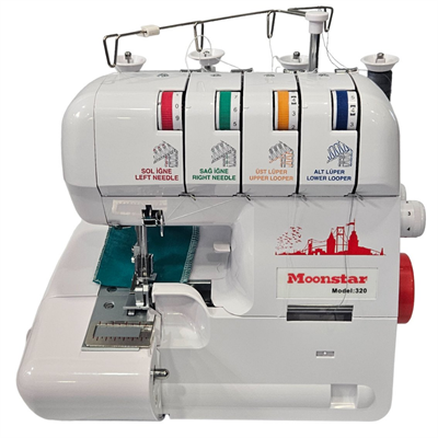 Moonstar Model 320 Ev Tipi Overlok Makinesi 3-4 İplik