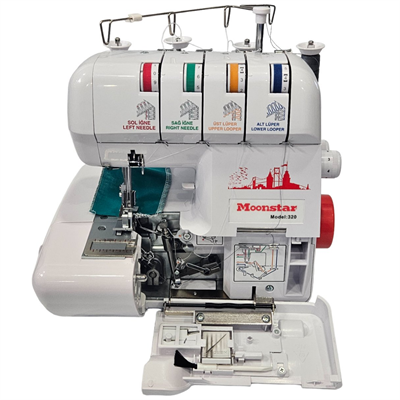 Moonstar Model 320 Ev Tipi Overlok Makinesi 3-4 İplik