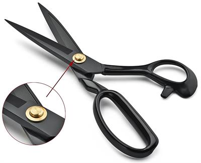 Pin-1104 Siyah Saplı Somunlu Kumaş Kesim Makası – 10″ (26 cm) | PIN-10-10