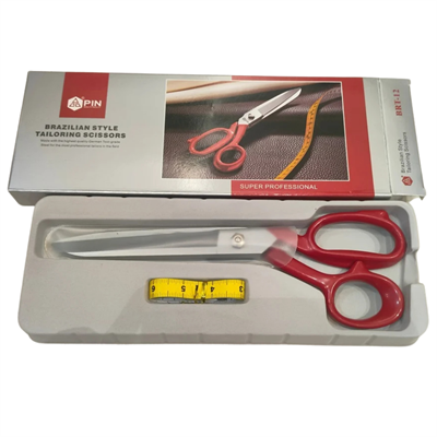 PIN BRT-12 Kırmızı Saplı Somunlu Paslanmaz Çelik Makas – 12″ (31 cm)