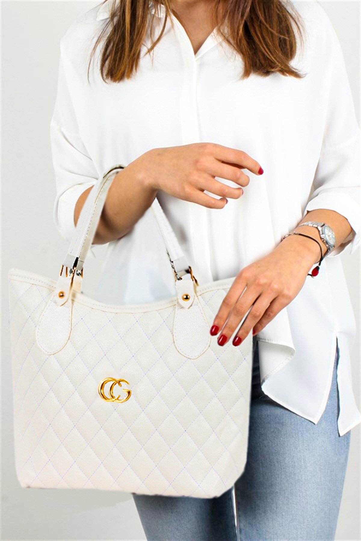 LWE20289-BLuwweLuwwe Bag'sBeyaz Kadın El ve Kol Çantası  (LWE20289-B)