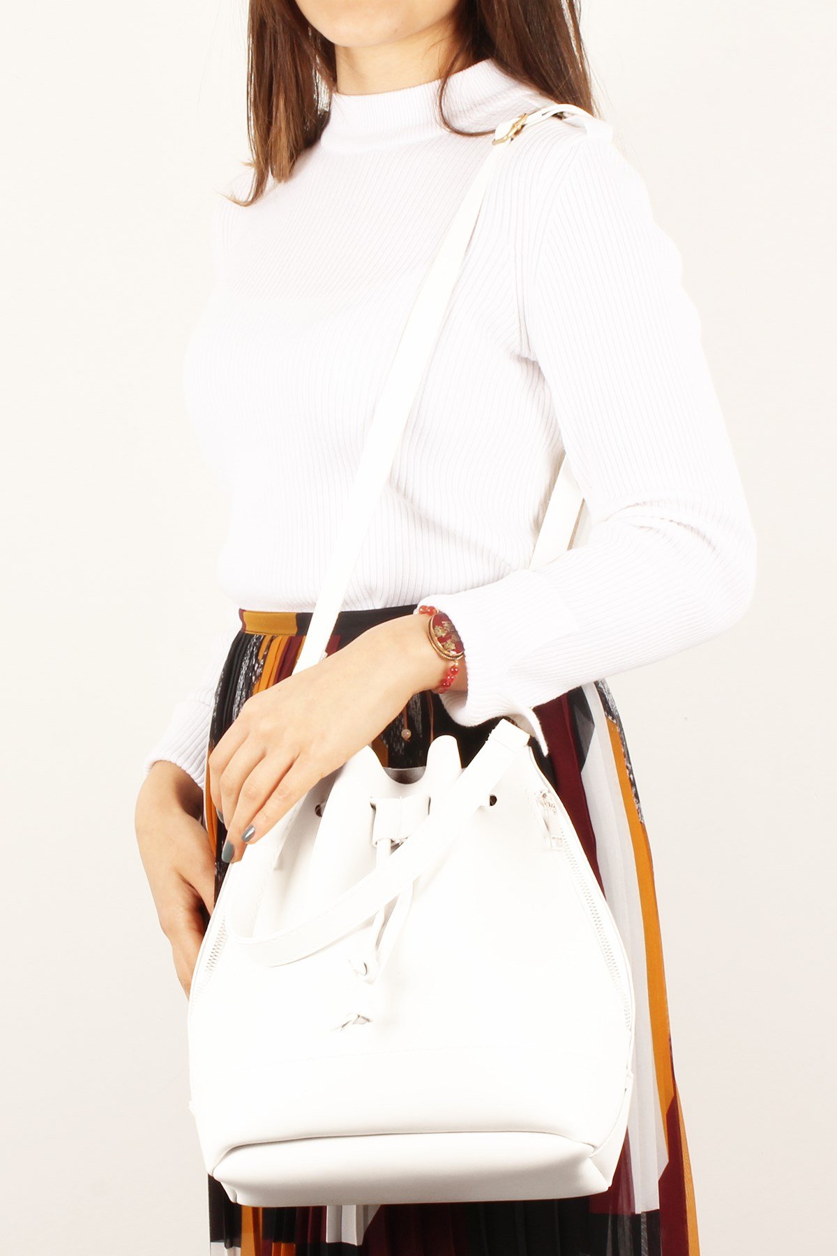 LWE20238-BLuwweLuwwe Bag'sBeyaz Kadın El ve Omuz Çantası (LWE20238-B)