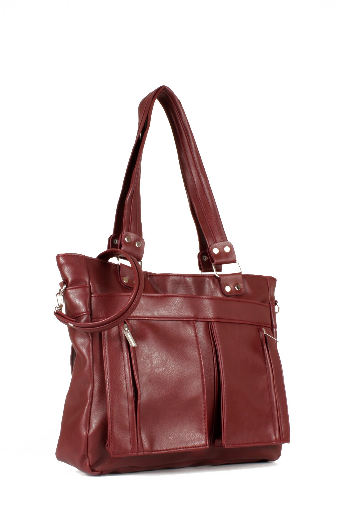 LWE10491-KHTalhaLuwwe Bag'sKadın Anne ve Ofis Tarz Büyük Boy 5 Bölmeli Astarlı El ve Omuz Çantası (10491)