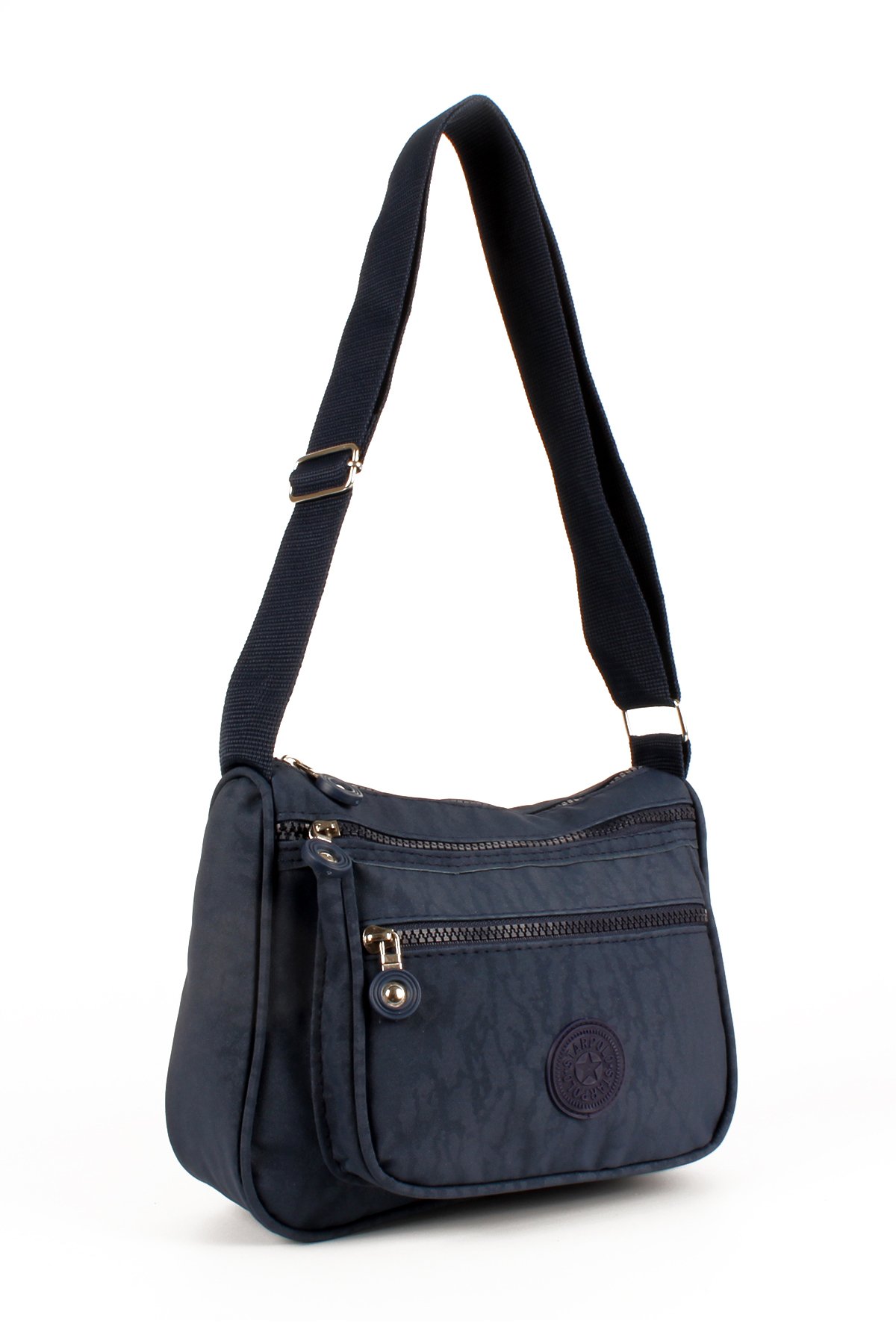 LWE10730-SyhTalhaLuwwe Bag'sKadın Çok Cepli Krinkle Kumaş Postacı Tarz Omuz Çapraz Çanta (10730)