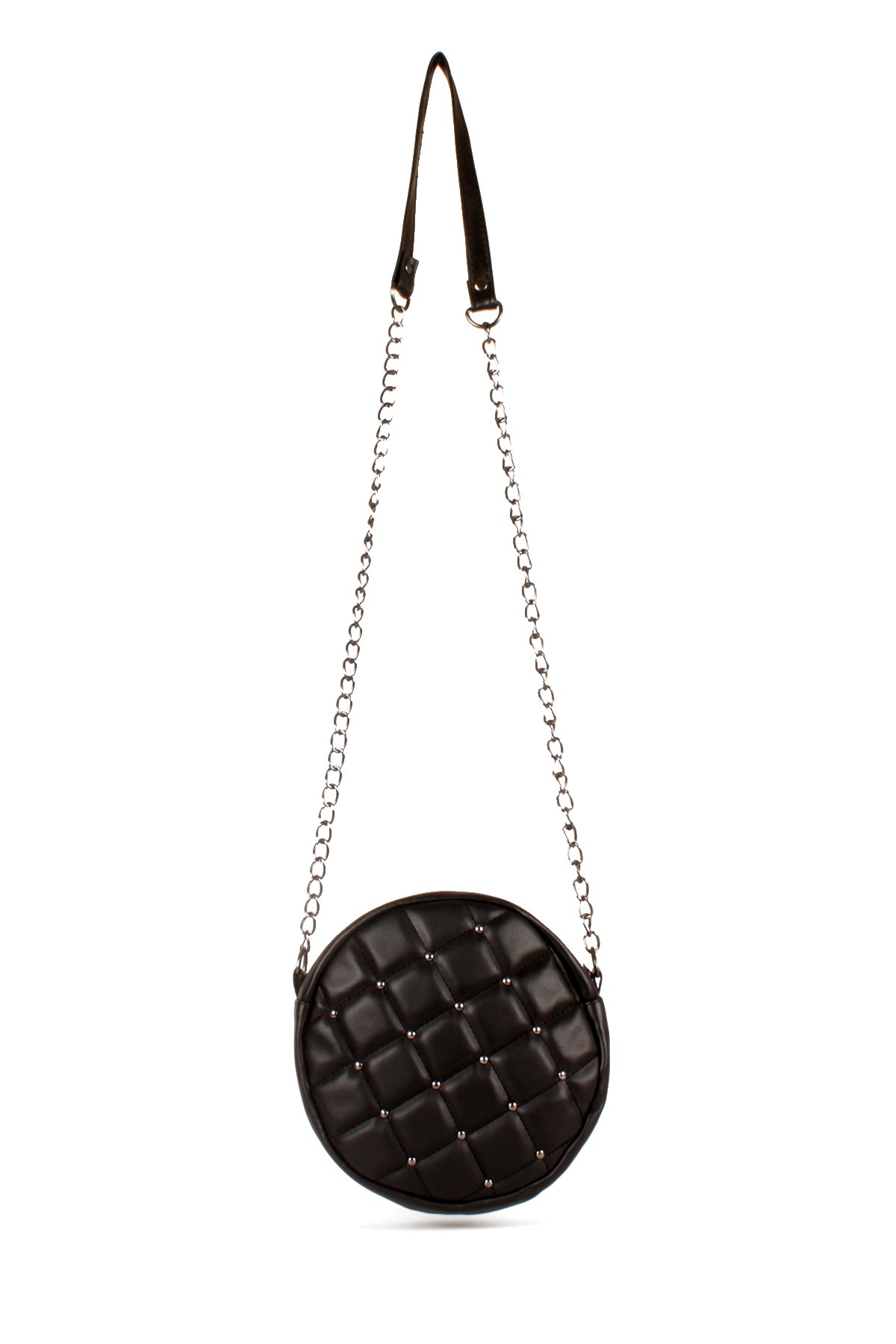 LWE20487-STalhaLuwwe Bag'sKadın Davul Model Kapitone Puantiye İşlemeli Omuz Çantası (20487)