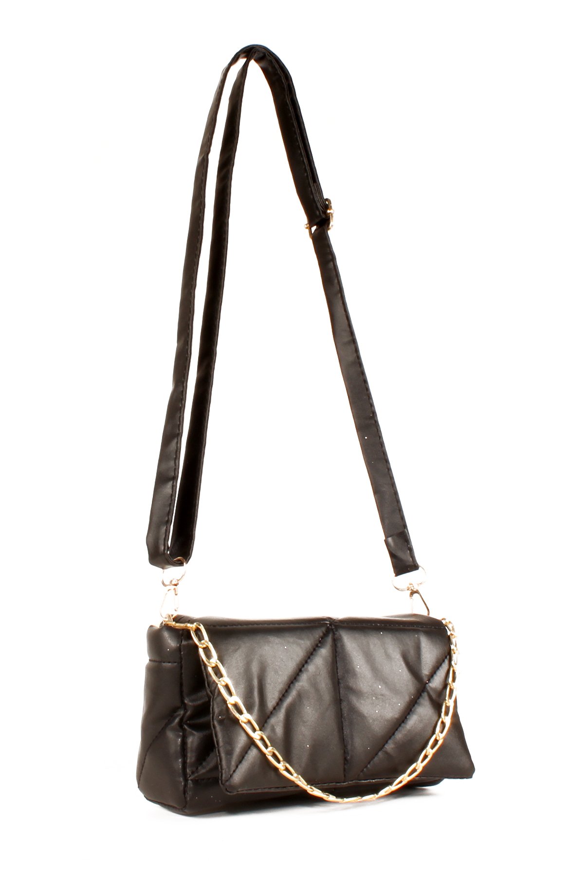 LWE20632-SyhTalhaLuwwe Bag'sKadın Kapitoneli Mini Boy Zincir El Askılı-Uzun Omuz Askılı El ve Omuz Çantası (20632)