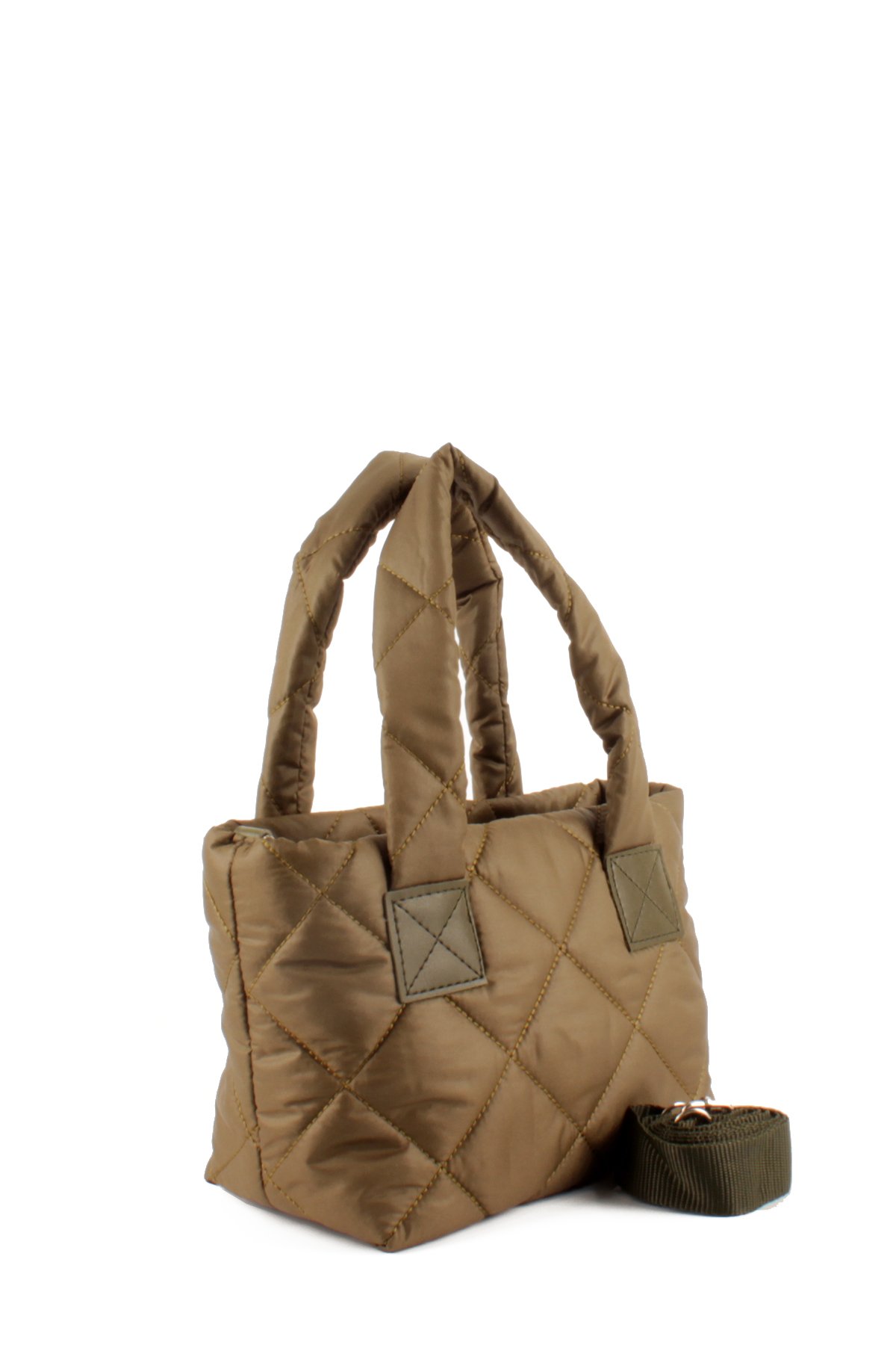 LWE10758-SyhTalhaLuwwe Bag'sKadın Kapitoneli Paraşüt Kumaş Çapraz Askılı Şişme Puf Midi Boy El ve Omuz Çantası (10758)