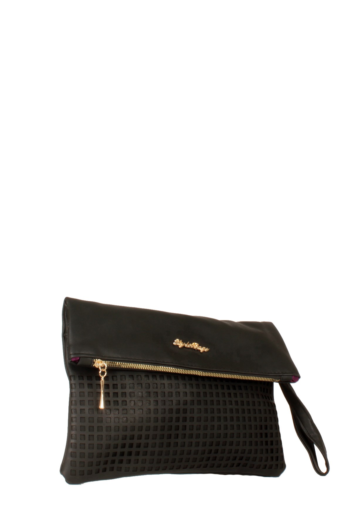 LWE20523-STalhaLuwwe Bag'sKadın Nubuk Görünümlü Katlama Kapaklı Saten Astarlı Portföy-Omuz Çantası (20523)