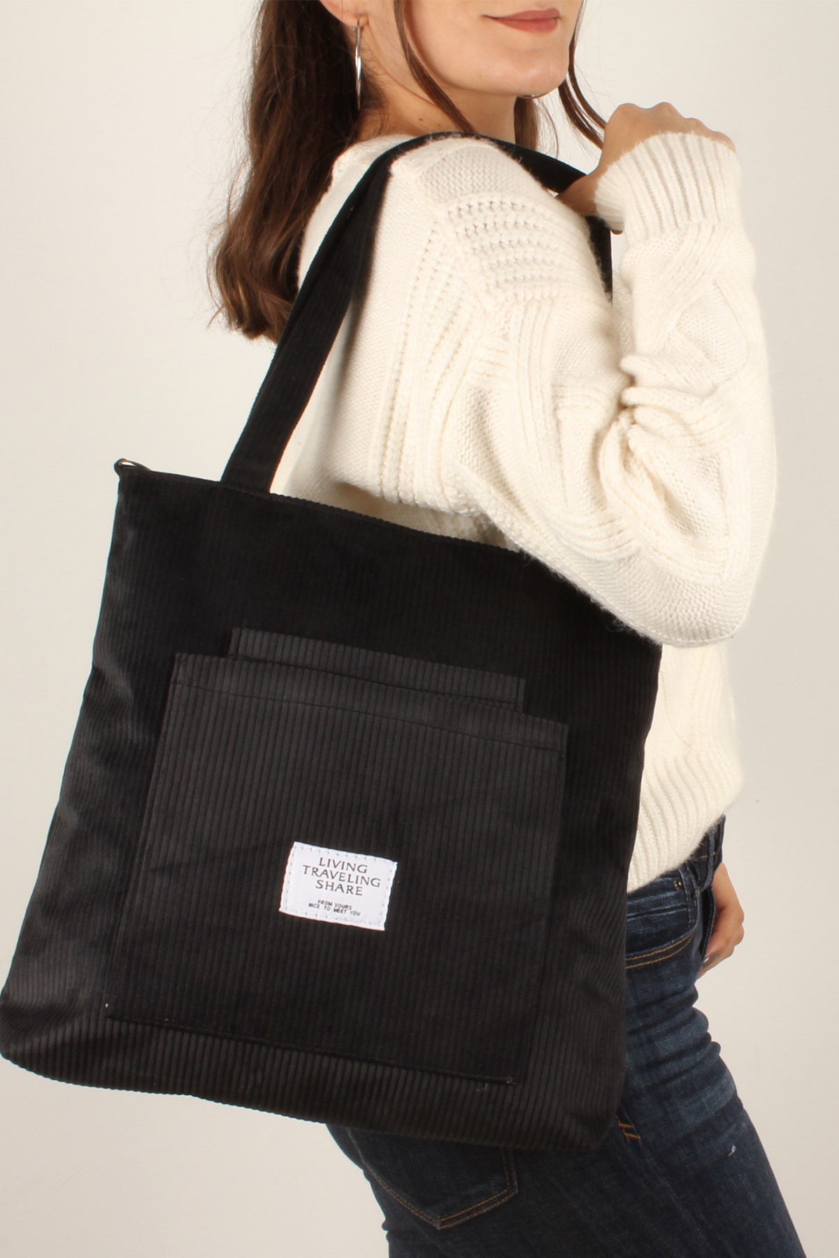 LWE20418-SLuwweLuwwe Bag'sKadın Salaş Kadife Kol ve Omuz Çantası (20418)