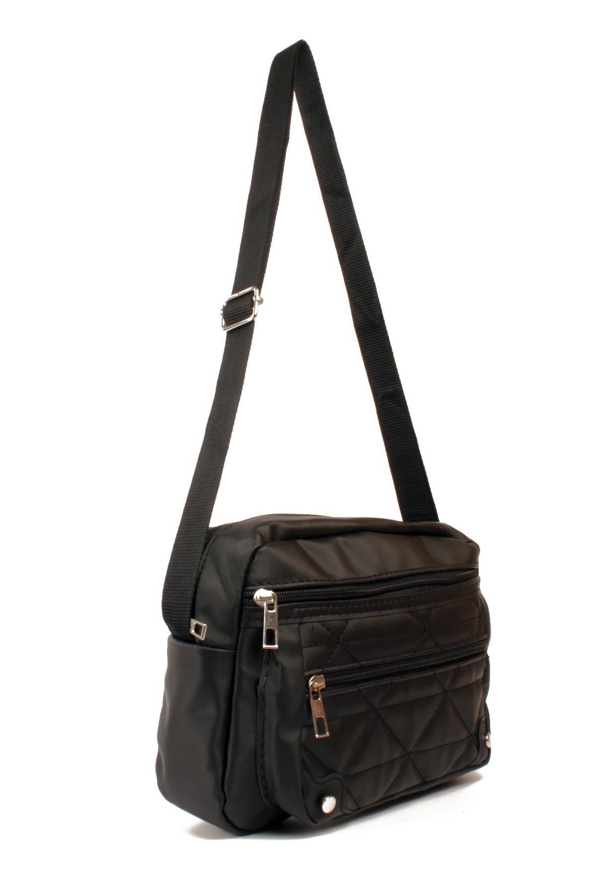 LWE20848-SyhTalhaLuwwe Bag'sKadın Üç Bölmeli Saten Doku Kapitoneli Dokuma Kolon Askılı Omuz Çantası (20848)