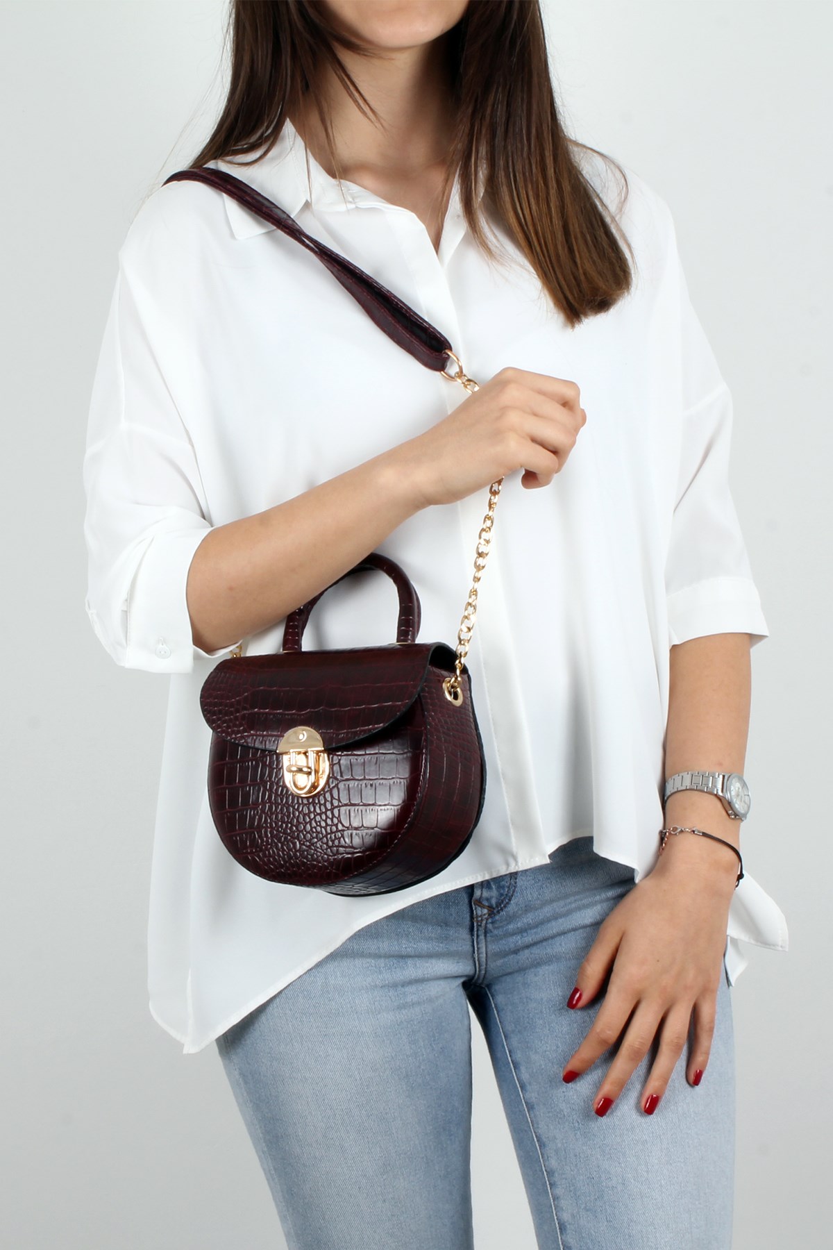 LWE20274-BRDLuwweLuwwe Bag'sBordo-Kadın El ve Omuz Çantası (LWE20274-BRD)